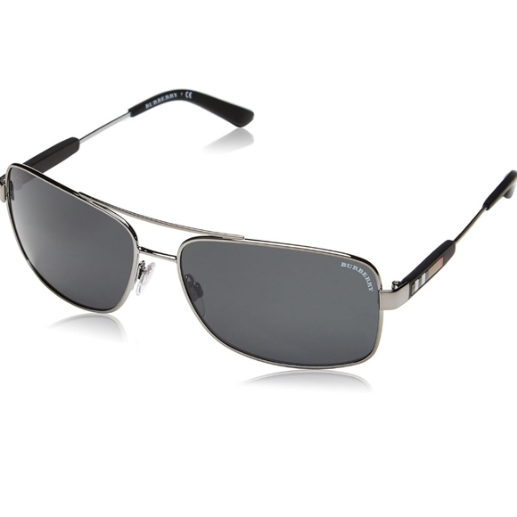 Burberry Black Plaid Sunglasses Men - Picture 1 of 7